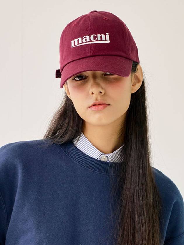 SIGNATURE LOGO BALL CAP BURGUNDY - MACNI - BALAAN 2