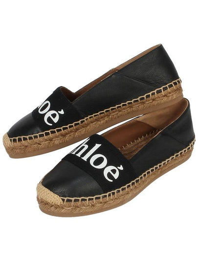 Women's Woody Flats Espadrilles Black - CHLOE - BALAAN 2