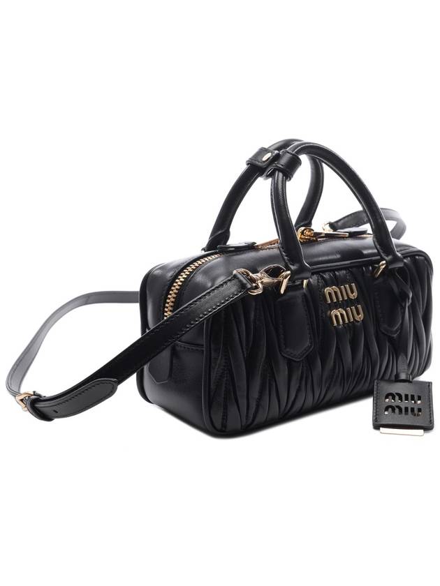 Arcadie Matelassé Nappa Leather Tote Bag Black - MIU MIU - BALAAN 4