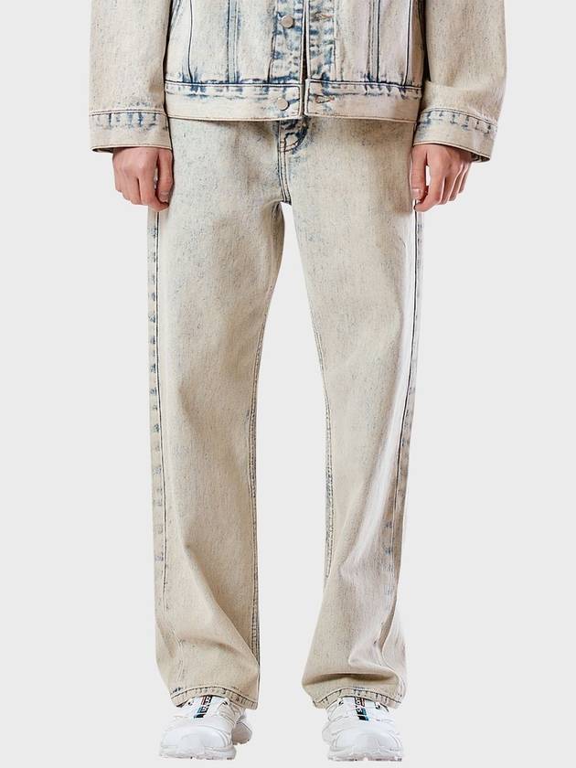 See Through Pigment Wide Jeans Beige - PHILOGRAM - BALAAN 1