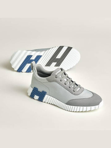 Bouncing Sneakers Goat Skin Gray Mesh Gris Temperance STK - HERMES - BALAAN 1