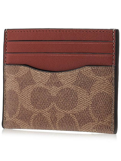 Men's Signature Card Holder 936 TAN RUST - COACH - BALAAN 2