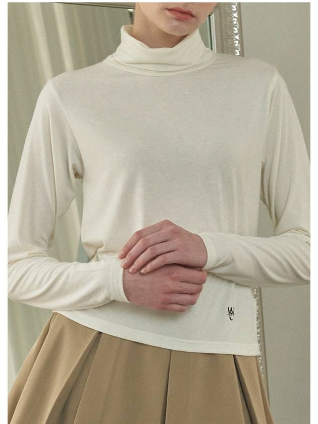 Women's Autumn Tint Turtleneck Long Ivory - MICANE - BALAAN 7