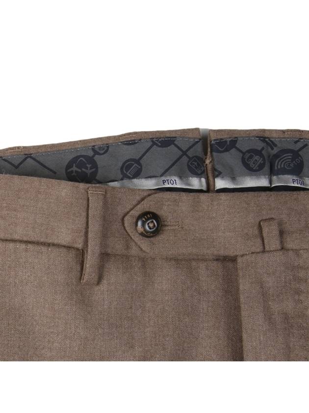 Skinny fit beige virgin wool pants - PT TORINO - BALAAN 5