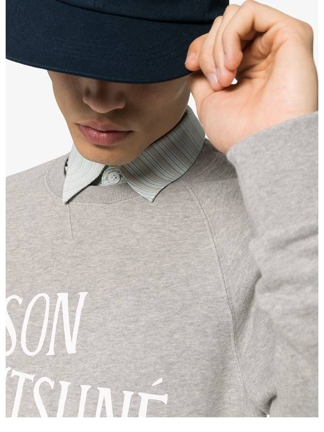 Palais Royal Classic Cotton Sweatshirt Grey Melange - MAISON KITSUNE - BALAAN 6