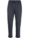 Drawstring Cropped Pants Navy - BRUNELLO CUCINELLI - BALAAN 2