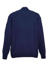 Lambswool GRS Zipped Cardigan Navy - CP COMPANY - BALAAN 3