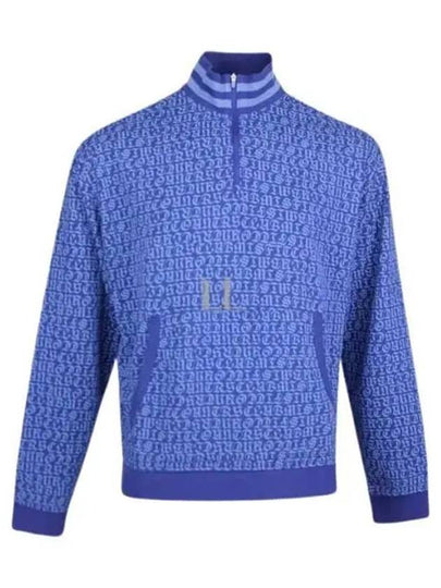 Men's Country Club Misfit Quarter Zipper Sweater Blue - G/FORE - BALAAN 2