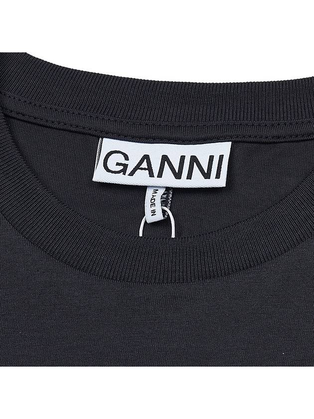 Moonlight Print Short Sleeve T-Shirt Grey - GANNI - BALAAN 5