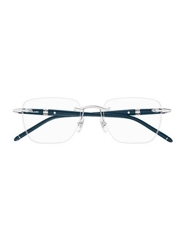 Sunglasses MB0346O 002 SILVER BLUE TRANSPARE - MONTBLANC - BALAAN 1