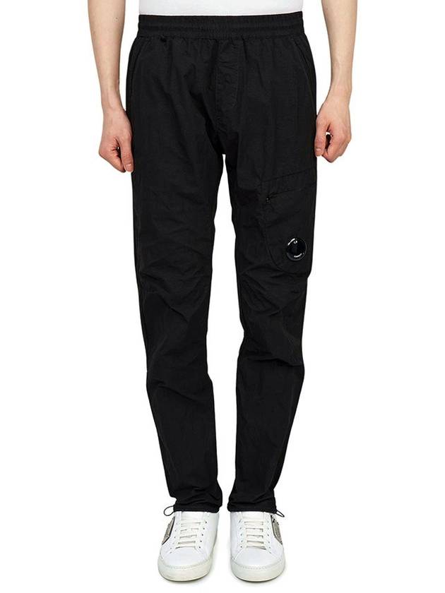 Men's Lens Wappen Cargo Straight Pants Black - CP COMPANY - BALAAN 4