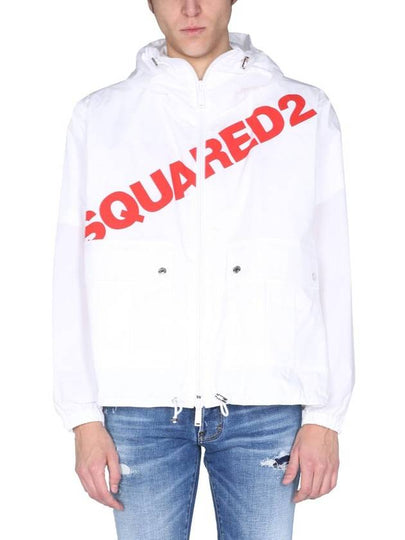 Men's Big Logo Windbreaker White - DSQUARED2 - BALAAN 2