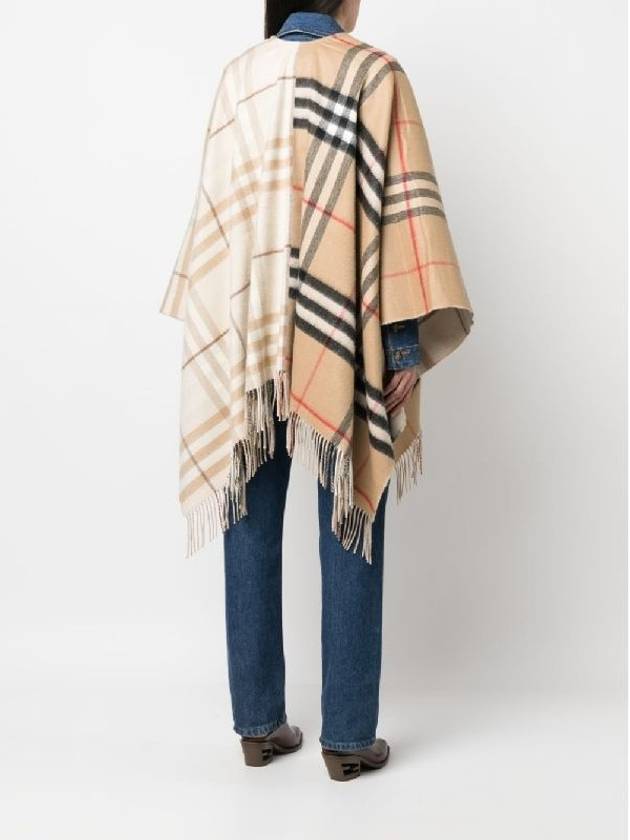 cashmere check cape contrast - BURBERRY - BALAAN 3