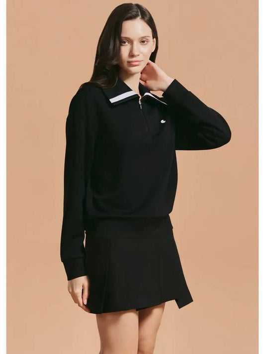 Online exclusive women s color matching point wide collar long sleeve t shirt black - CLEVELAND GOLF - BALAAN 2