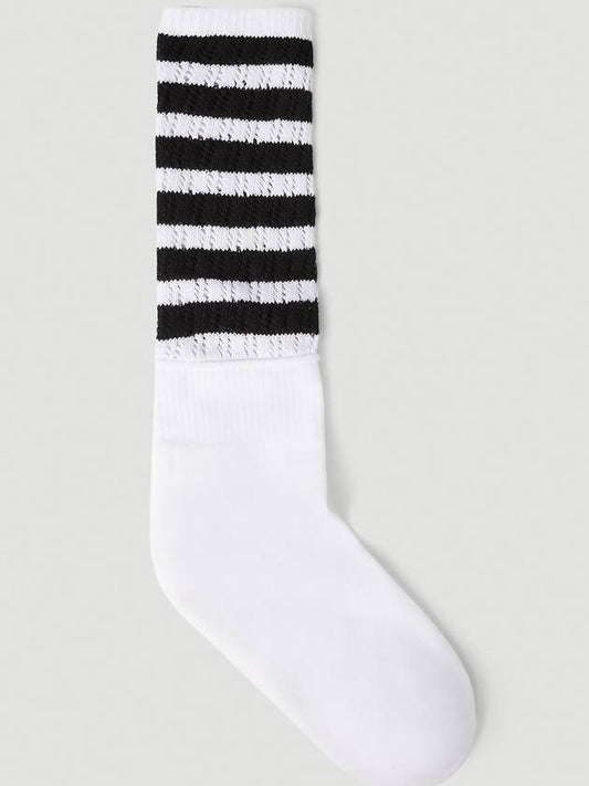 Striped Logo Socks White - GUCCI - BALAAN 1