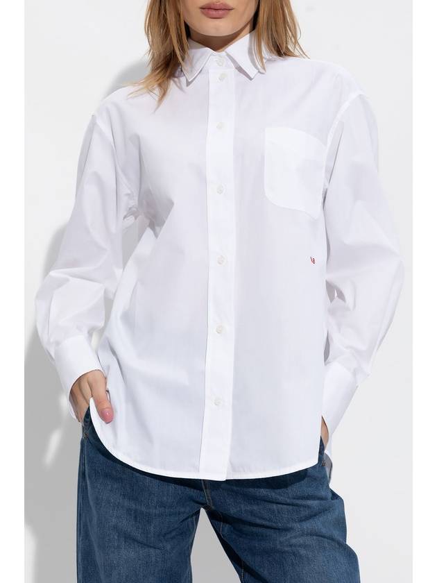 Victoria Beckham Shirt In Organic Cotton, Women's, White - VICTORIA BECKHAM - BALAAN 3