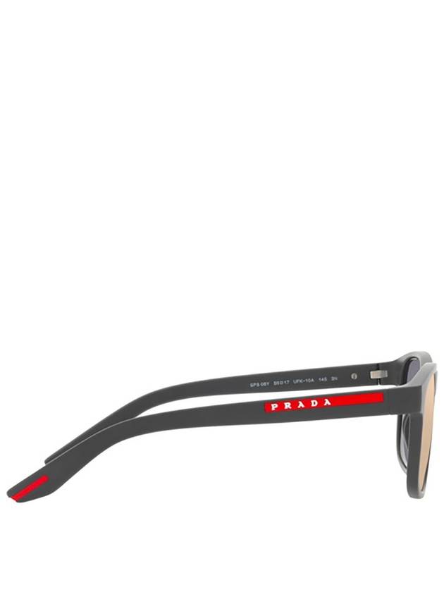 Eyewear Linea Rossa Logo Sunglasses Dark Grey - PRADA - BALAAN 4