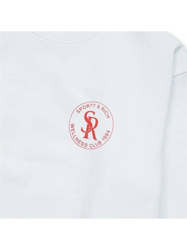 Women's Logo Print Sweatshirt White - SPORTY & RICH - BALAAN 5