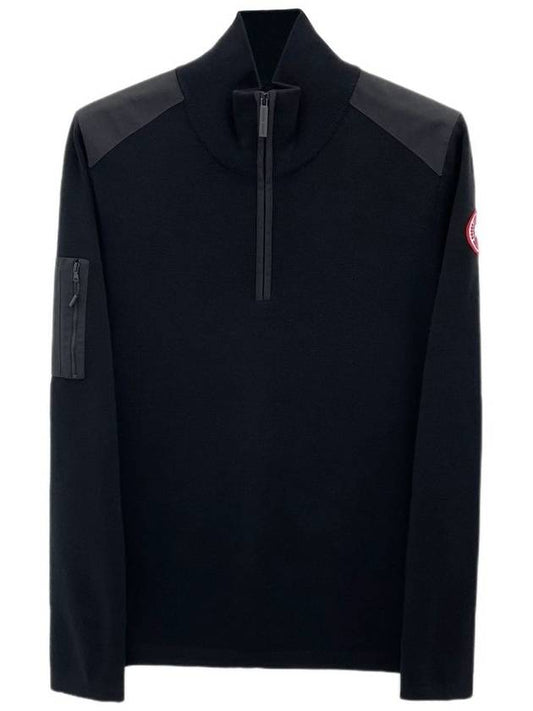 Men's Stormont Half Zip-Up Knit Top Black - CANADA GOOSE - BALAAN 2