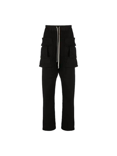 Creatch Pocket Drawstring Cargo Pants Black - RICK OWENS - BALAAN 1