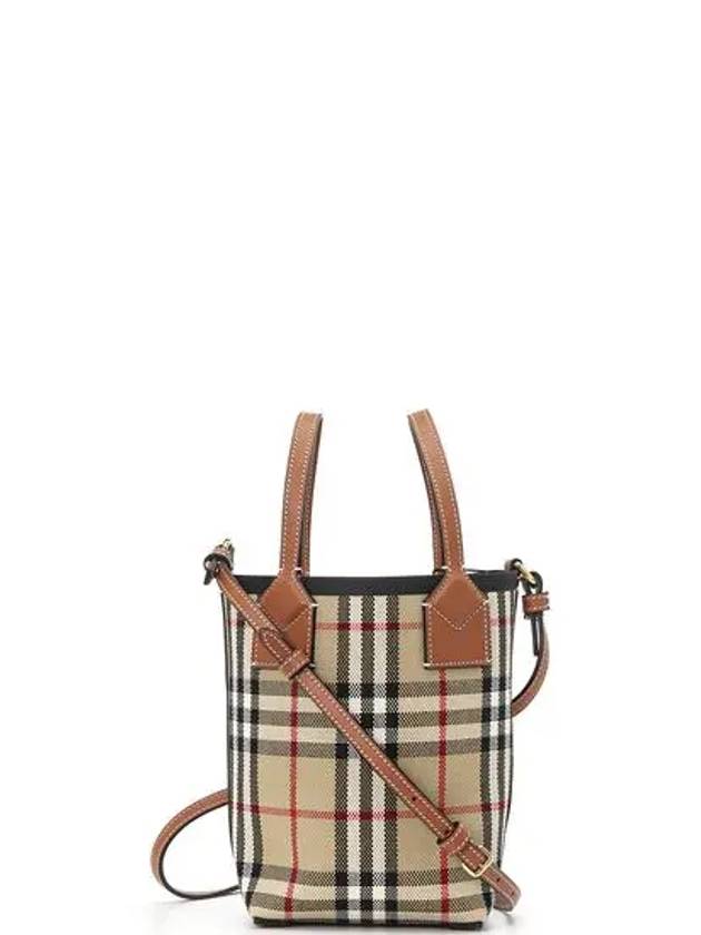 Mini London Tote Bag Archive Beige - BURBERRY - BALAAN 4