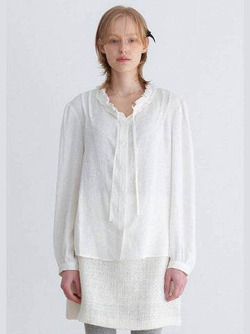 Balan Riley 100% linen blouse white - LUGNER - BALAAN 1