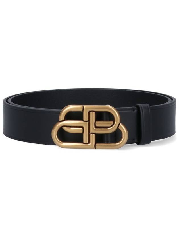 BB Logo Leather Belt Black - BALENCIAGA - BALAAN 2