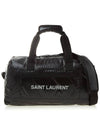 Nylon Zipper Pocket Duffel Bag Black - SAINT LAURENT - BALAAN 2