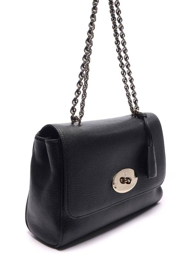 Lily Chain Medium Goat Leather Shoulder Bag Black - MULBERRY - BALAAN 4