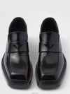 Square Toe Leather Loafers Black - PRADA - BALAAN 4