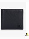 V Logo Signature Half Wallet Black - VALENTINO - BALAAN 2