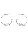 Handwriting Hoop Earrings Silver - MAISON KITSUNE - BALAAN 2