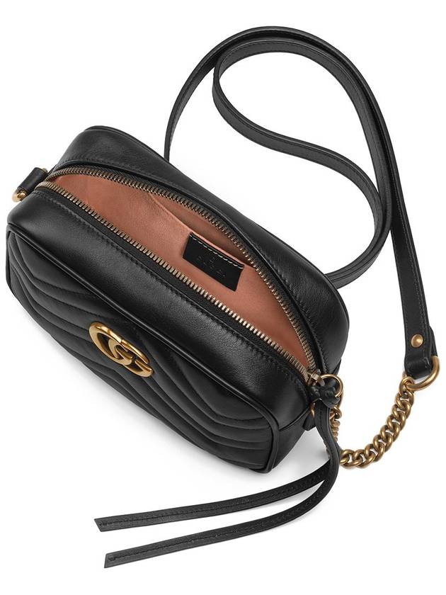 GG Marmont Zip Top Matelasse Mini Cross Bag Black - GUCCI - BALAAN 4