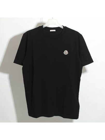 Logo Patch Cotton Short Sleeve T-Shirt 3 Pack Set Black - MONCLER - BALAAN 2