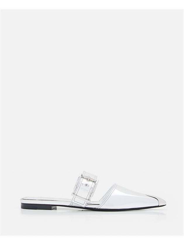 Mirror Point Open Back Sandals Silver - ALEXANDER MCQUEEN - BALAAN 1