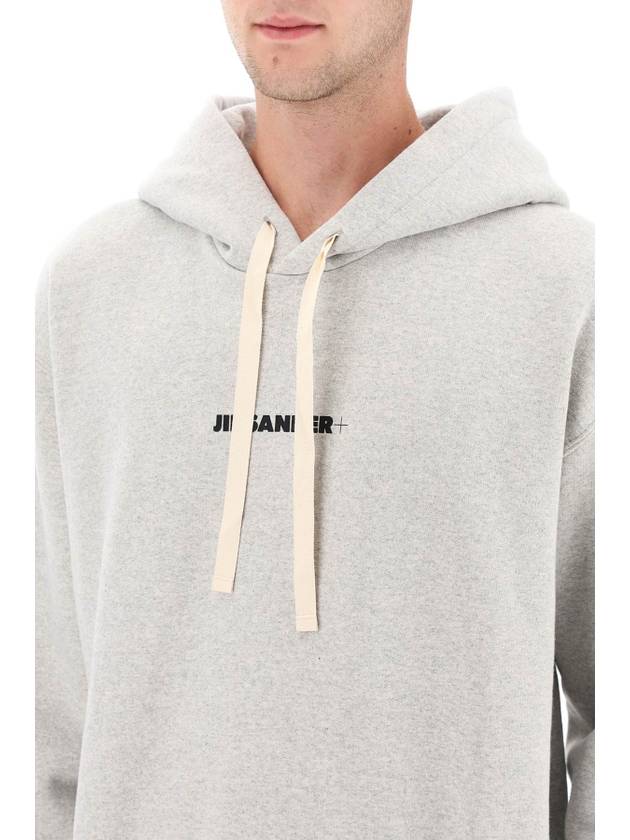 Plus Logo Hoodie Grey - JIL SANDER - BALAAN 5