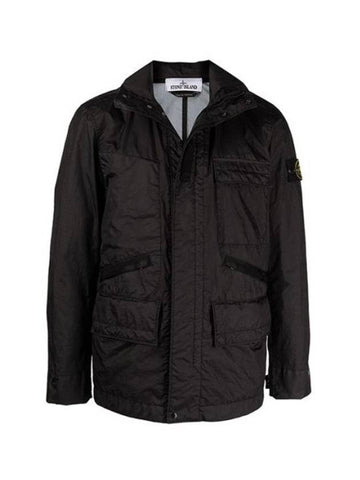 Men's Waffen Patch Membrana Jacket Black - STONE ISLAND - BALAAN.