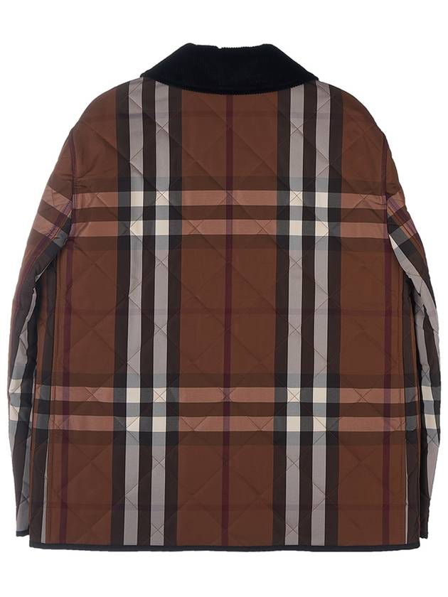 Women's Check Diamond Quilted Jacket Brown - BURBERRY - BALAAN 3