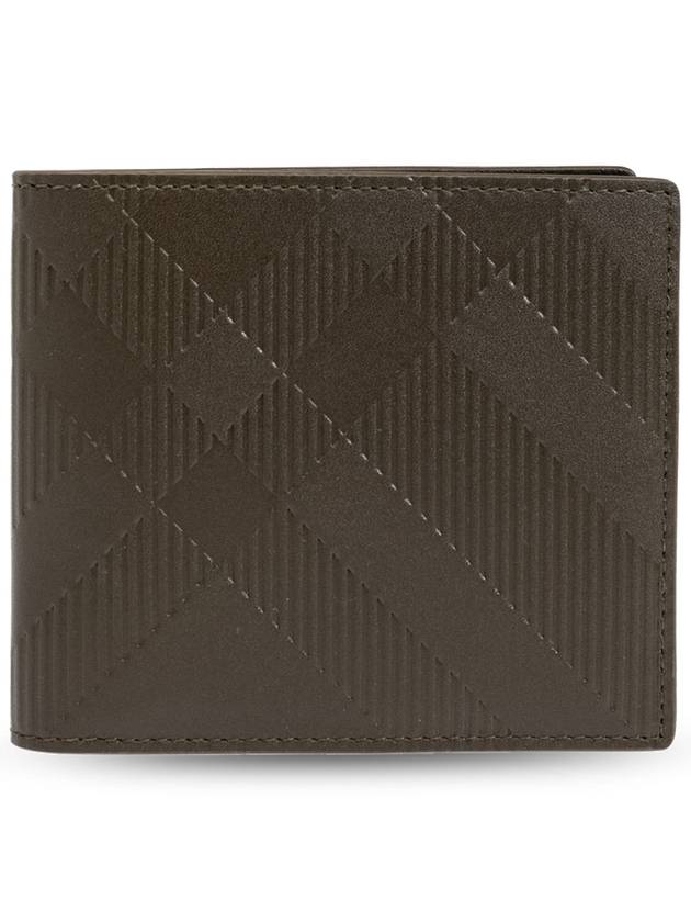 Check Foldable Half Wallet Green - BURBERRY - BALAAN 1