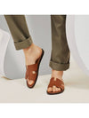 Izmir Leather Slippers Gold - HERMES - BALAAN 5