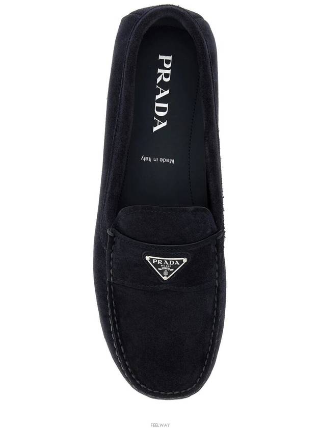 Suede Loafers Navy - PRADA - BALAAN 3