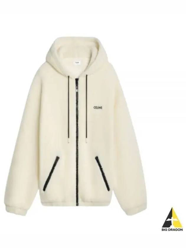 Ocelot Print Fleece Jacket White - CELINE - BALAAN 2