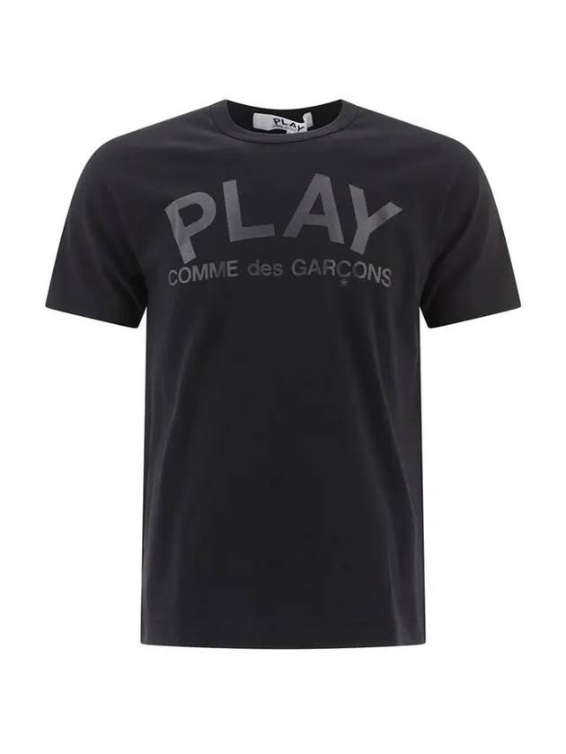 Logo Print Short Sleeve T-Shirt Black - COMME DES GARCONS PLAY - BALAAN 1