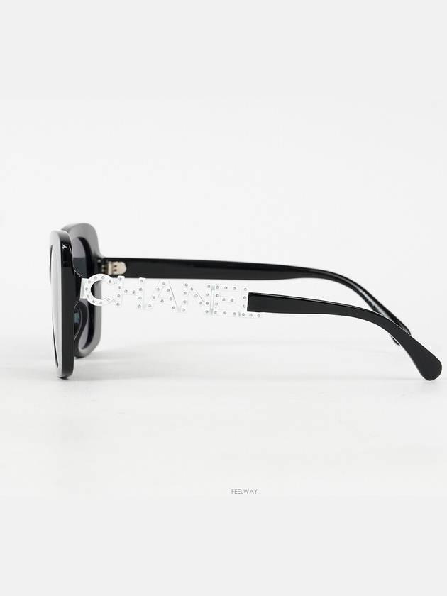 Crystal lettering sunglasses black 74455 - CHANEL - BALAAN 3