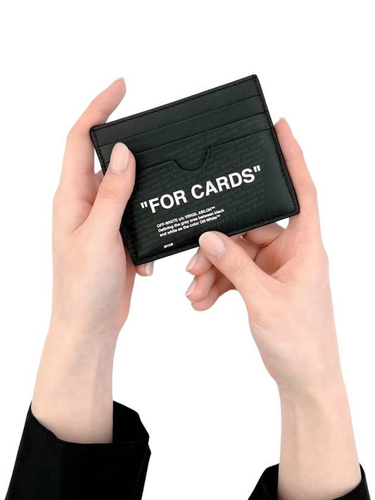 FOR CARDS printing card wallet black - OFF WHITE - BALAAN 2