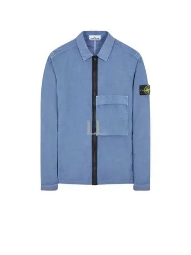 Naslan Garment Dyed Compass Patch Zip-up Jacket Blue - STONE ISLAND - BALAAN 2