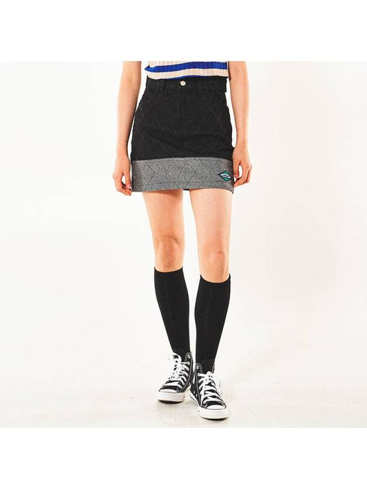 FENCE SWING DENIM MINI SKIRT BLACK - FREAKISH BUILDING - BALAAN 1