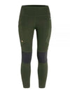 Women's Abisko Trekking Tights Pro Deep Forest Iron Grey - FJALL RAVEN - BALAAN 2