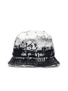 BBD Smoke Painted Custom Denim Bucket Hat White - BLACKBLOND - BALAAN 1