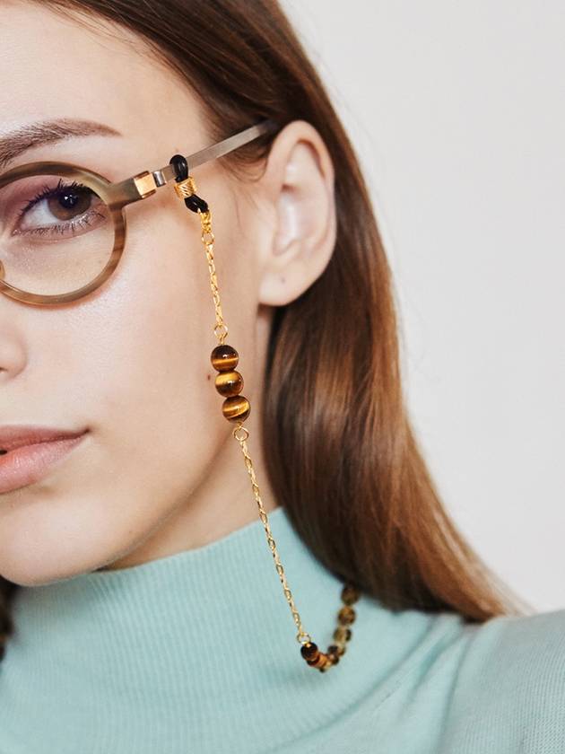 tiger's eye chain glasses necklace - ELYONA - BALAAN 1